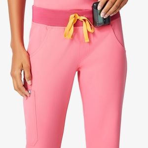FIGS Neon Pink Kade Cargo Scrub Pants